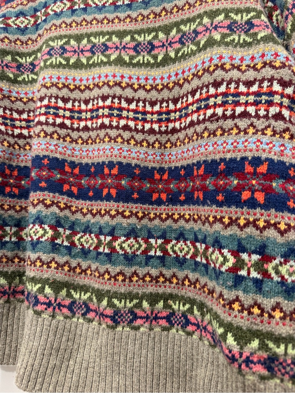Lauren Ralph Lauren Black Label Multicolor Fair Isle Crewneck Sweater - Picture 5 of 5